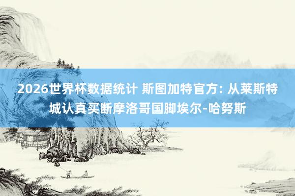 2026世界杯数据统计 斯图加特官方: 从莱斯特城认真买断摩洛哥国脚埃尔-哈努斯