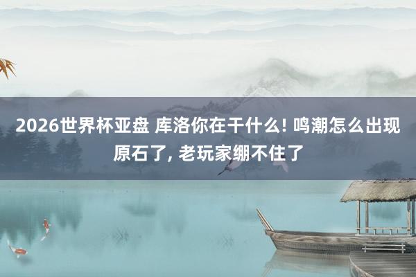 2026世界杯亚盘 库洛你在干什么! 鸣潮怎么出现原石了， 老玩家绷不住了