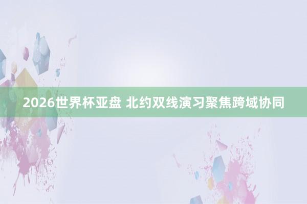 2026世界杯亚盘 北约双线演习聚焦跨域协同