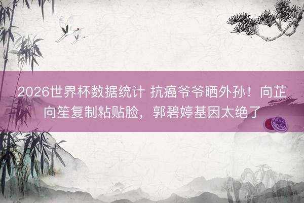 2026世界杯数据统计 抗癌爷爷晒外孙！向芷向笙复制粘贴脸，郭碧婷基因太绝了