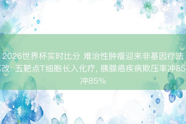 2026世界杯实时比分 难治性肿瘤迎来非基因疗法篡改: 五靶点T细胞长入化疗, 胰腺癌疾病欺压率冲85%