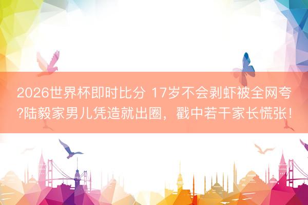 2026世界杯即时比分 17岁不会剥虾被全网夸?陆毅家男儿凭造就出圈,戳中若干家长慌张!